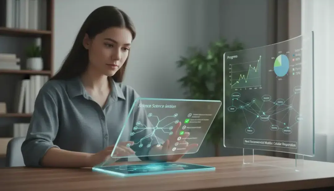 Tecnología de aprendizaje adaptativo aplicada en la educación mexicana, personalizando rutas de estudio.