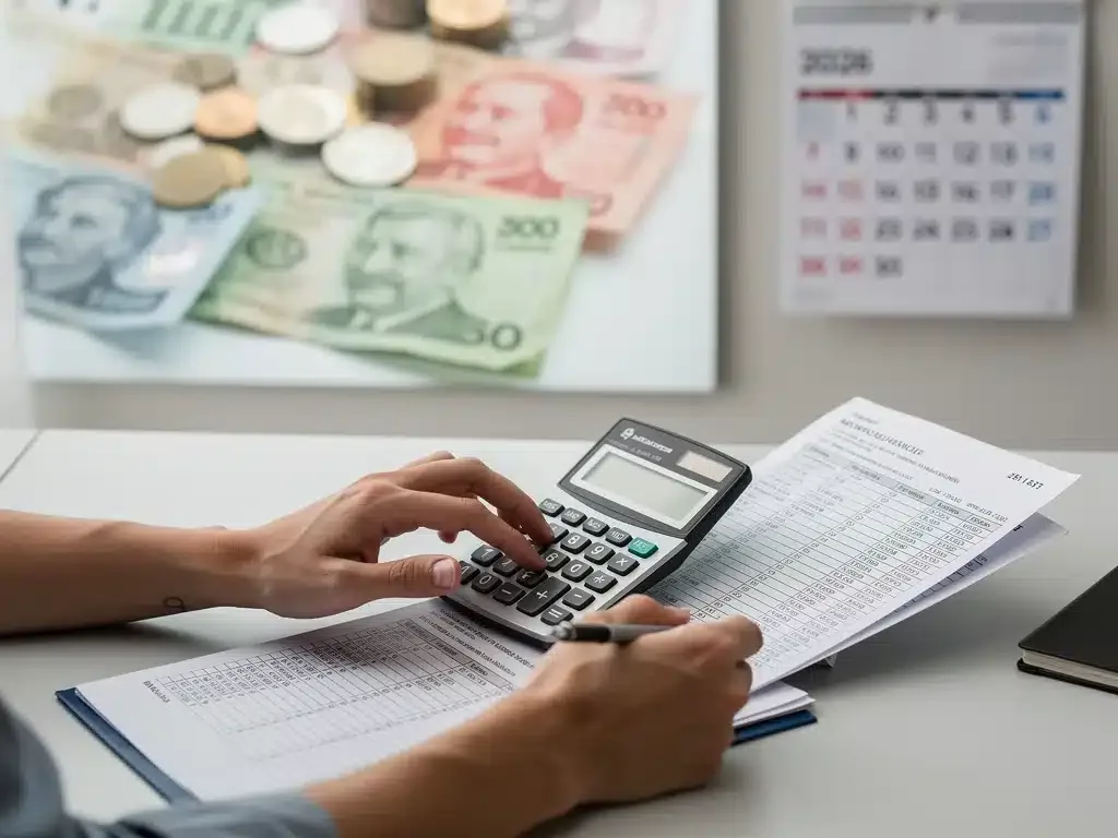 Persona calculando el costo de préstamos personales en 2026