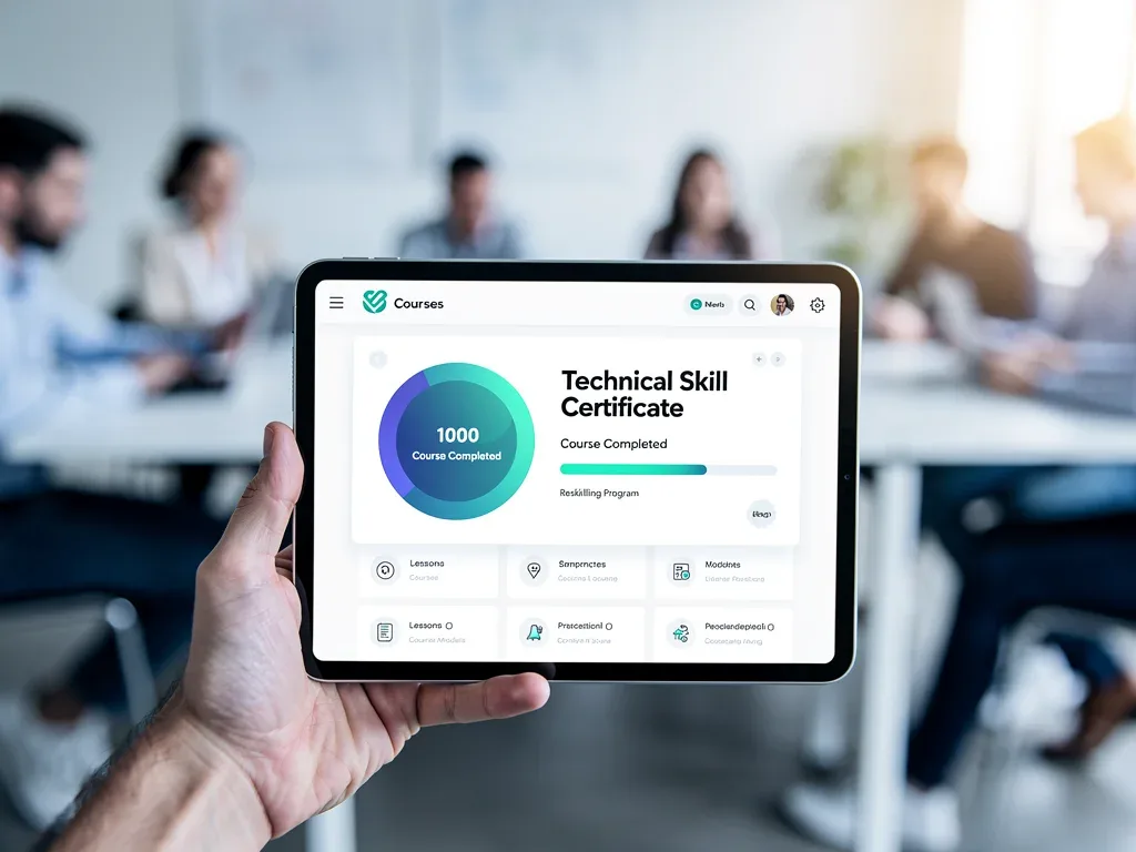 Certificación digital obtenida a través de un programa de reentrenamiento laboral federal.